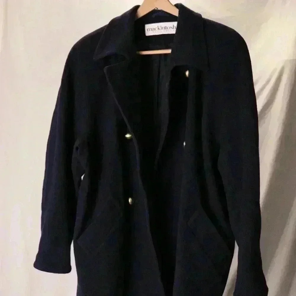 Mackintosh of New England blue 100% wool jacket USA women size m-l